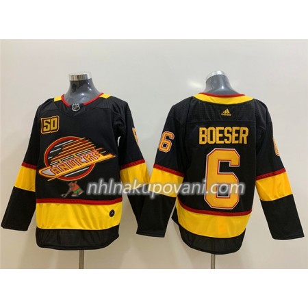 Vancouver Canucks Dresy Brock Boeser 6 Flying Skate 50th Anniversary Adidas 2019-2020 Černá Authentic - Pánské Vancouver Canucks Dresy Brock Boeser 6 Flying Skate 50th Anniversary Adidas 2019-2020 Černá Authentic - Pánské